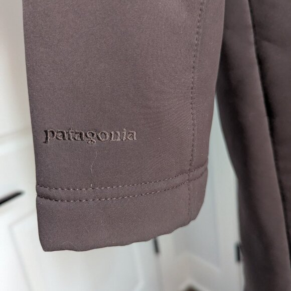 Patagonia Au Train Brown Soft Shell Long Jacket Fleece Lined - Women's Medium - Picture 6 of 6